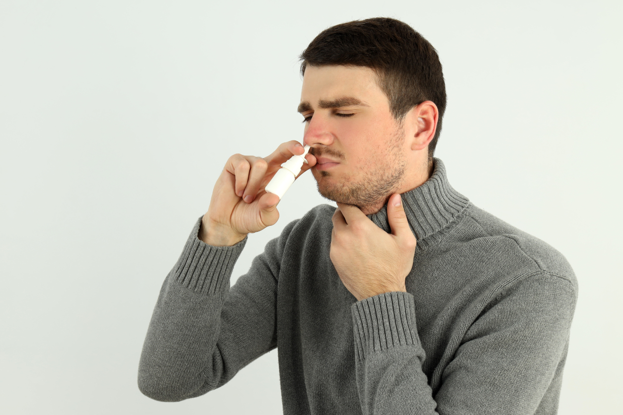 Nasal obstruction treatment illustration